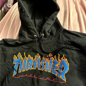 Thrasher Black Tee with Bold Graphic